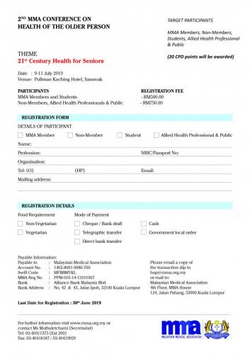 2nd MMA Conference on Health of the Older Person Registration and  Hotel Page 05