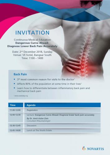 CME Invitation Diagnose Lower Back Pain Accurately Page 1